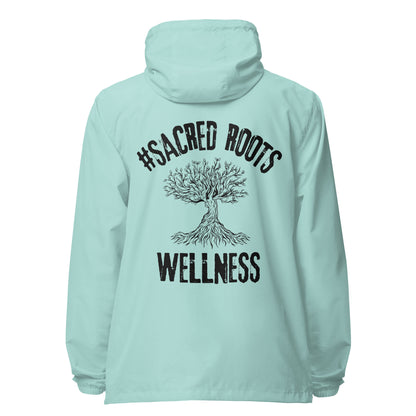 Sacred Roots Wellness Signature lightweight zip up windbreaker
