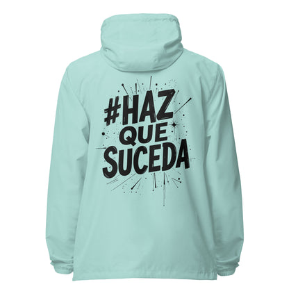 Haz Que Suceda Signature lightweight zip up windbreaker