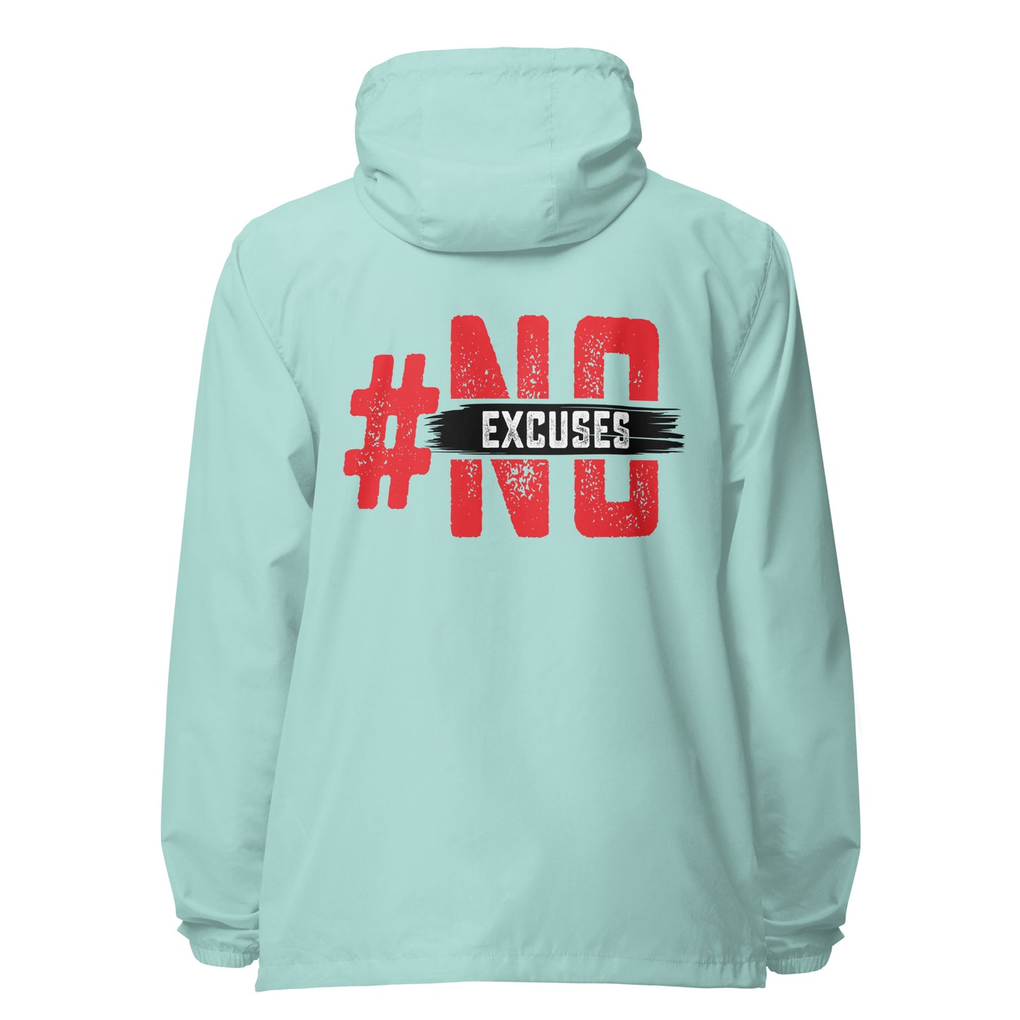 No Excuses Signature lightweight zip up windbreaker