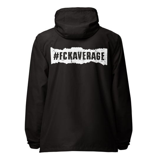 Fckaverage lightweight zip up windbreaker