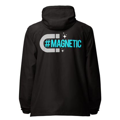 Magnetic lightweight zip up windbreaker