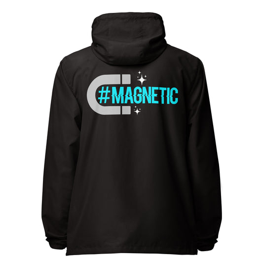 Magnetic lightweight zip up windbreaker