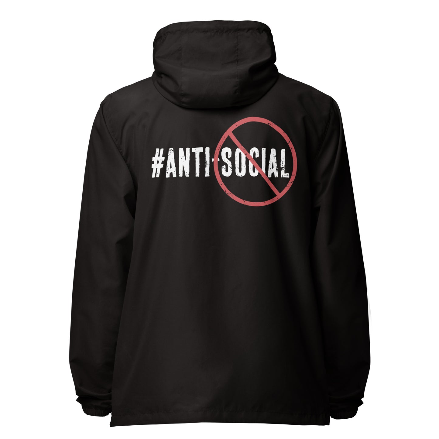 Anti Social lightweight zip up windbreaker