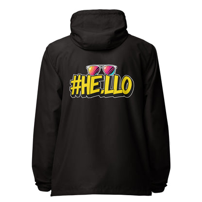 Hello lightweight zip up windbreaker