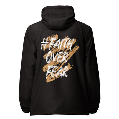 Faith Over Fear lightweight zip up windbreaker