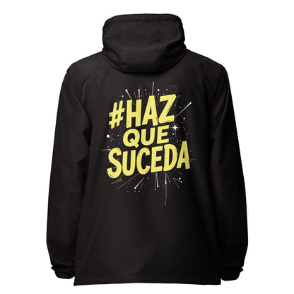 Haz Que Suceda lightweight zip up windbreaker