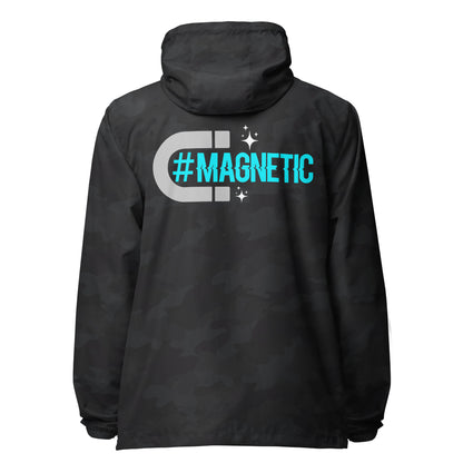 Magnetic lightweight zip up windbreaker