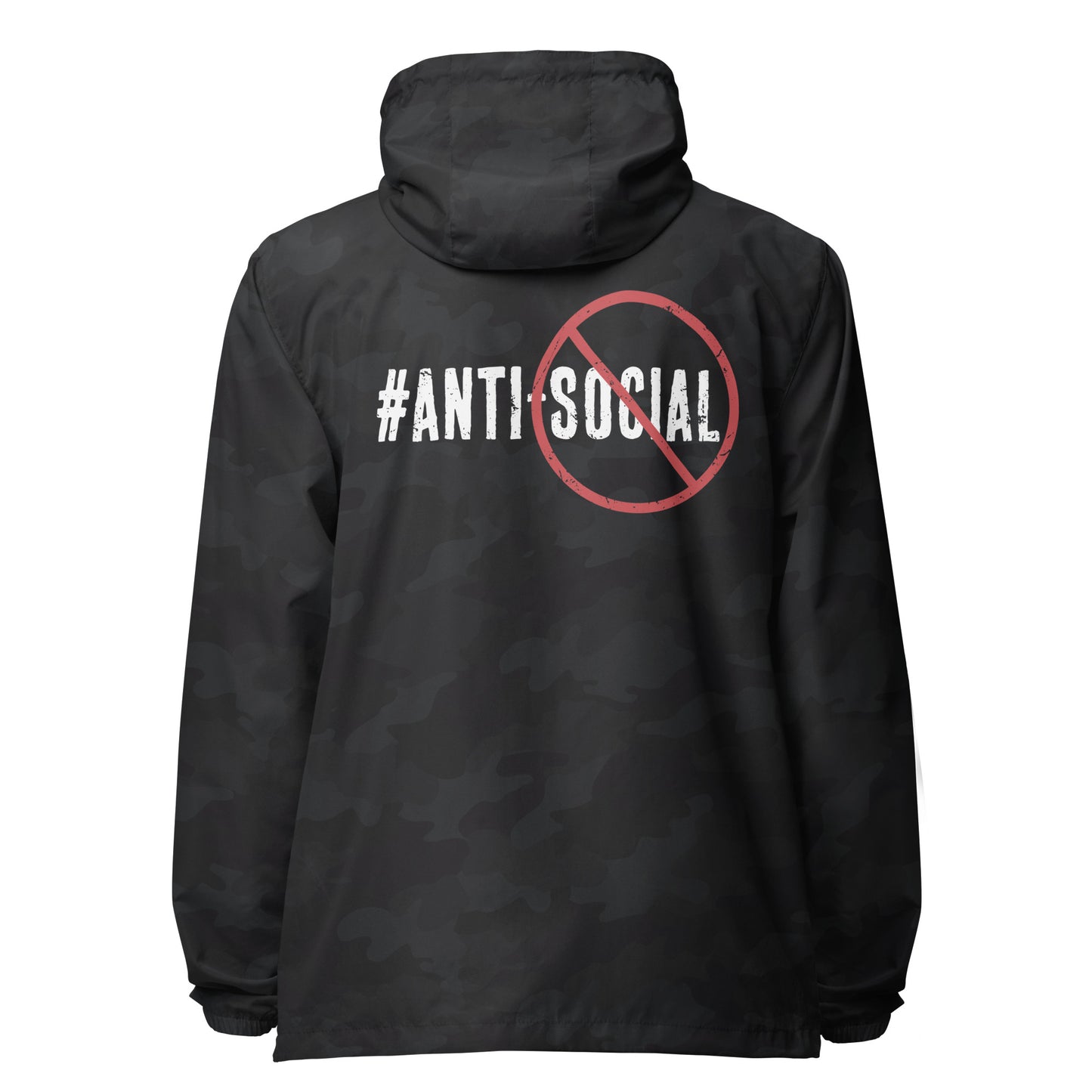 Anti Social lightweight zip up windbreaker