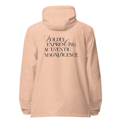 Boldly Expressing Unisex lightweight zip up windbreaker
