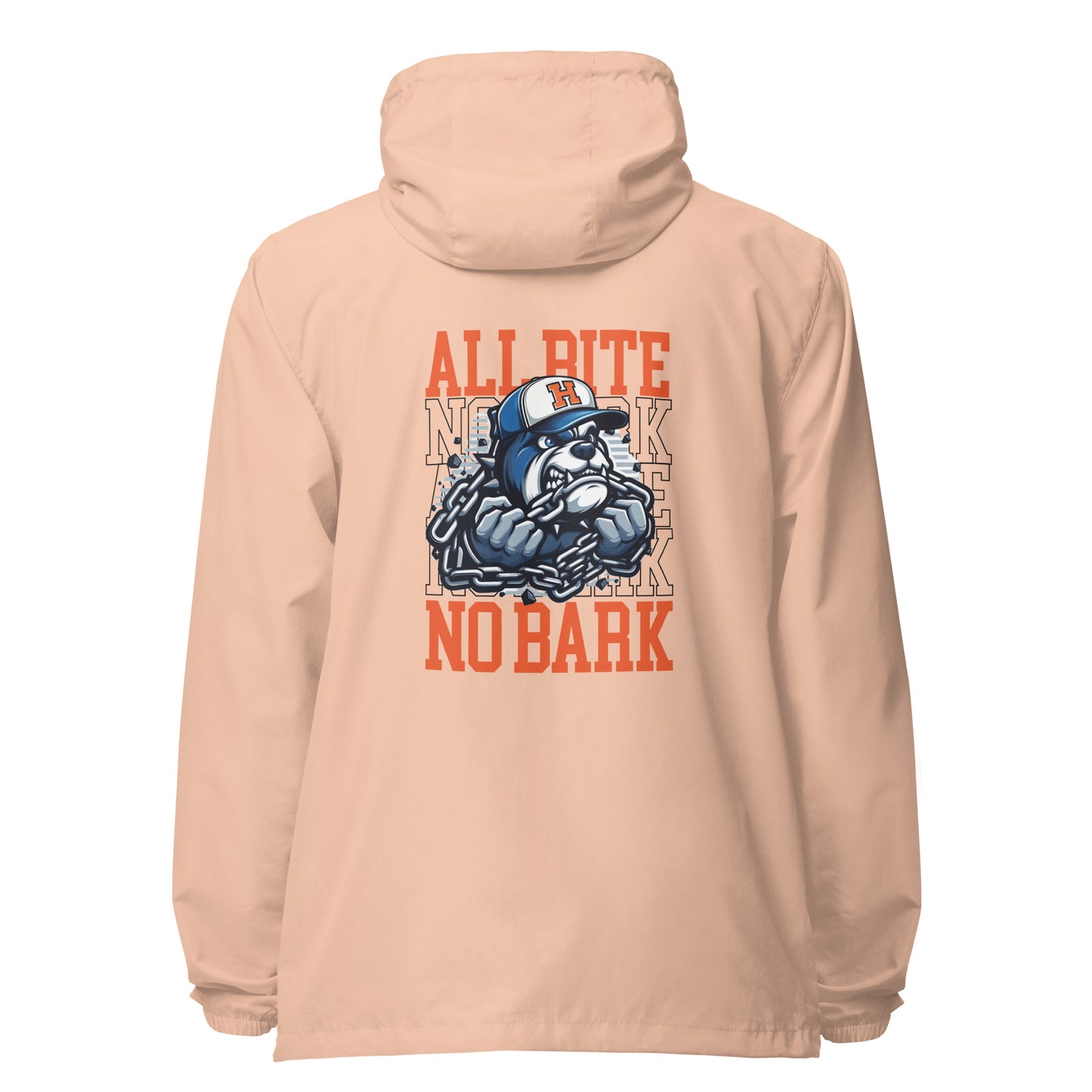 All Bite No Bark Unisex lightweight zip up windbreaker