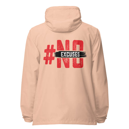 No Excuses Signature lightweight zip up windbreaker