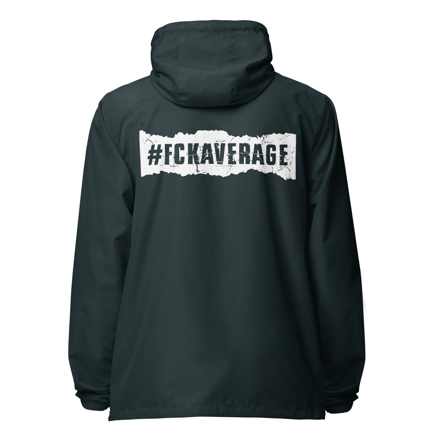 Fckaverage lightweight zip up windbreaker