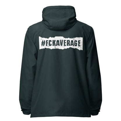 Fckaverage lightweight zip up windbreaker