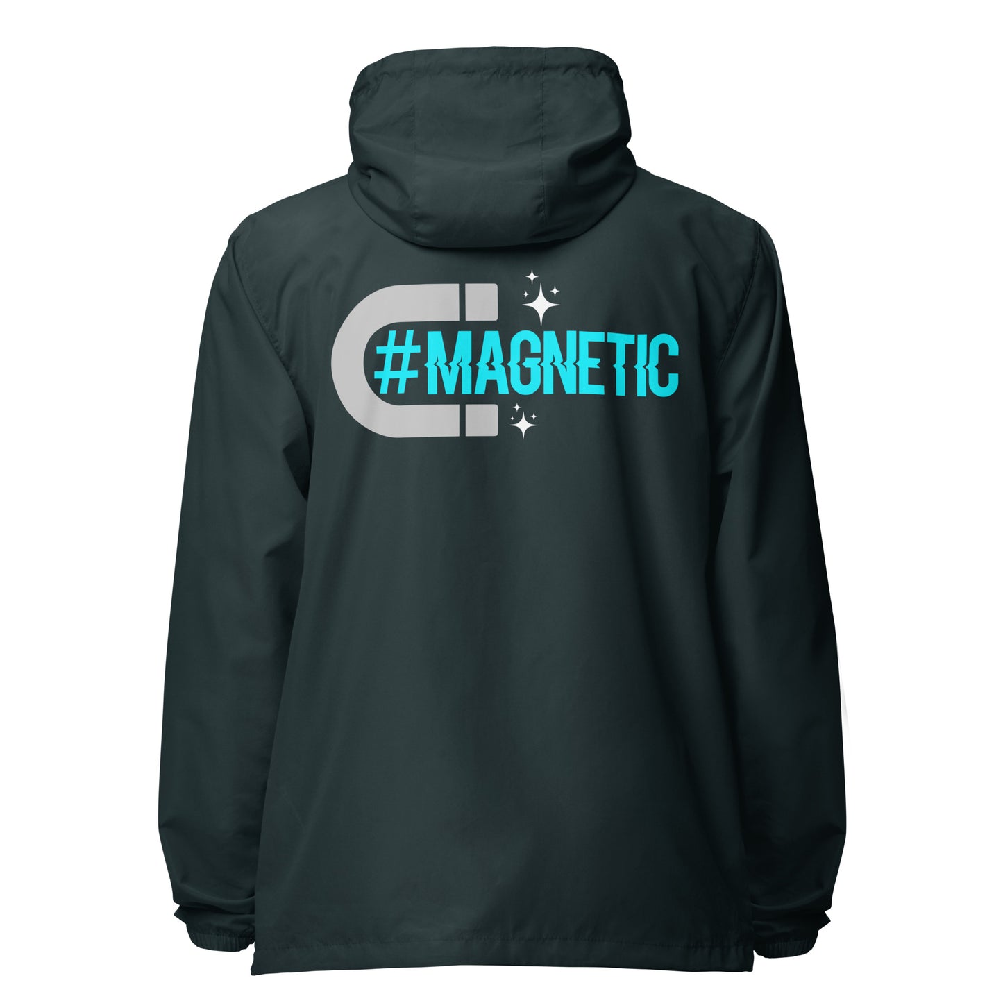 Magnetic lightweight zip up windbreaker