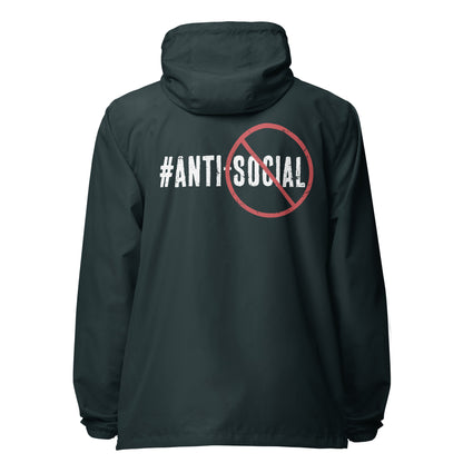 Anti Social lightweight zip up windbreaker