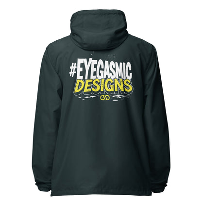 Eyegasmic Designs lightweight zip up windbreaker