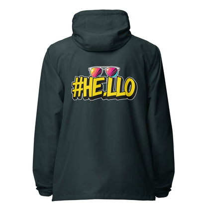 Hello lightweight zip up windbreaker