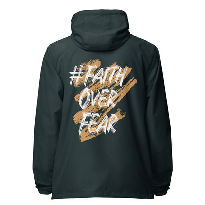 Faith Over Fear lightweight zip up windbreaker