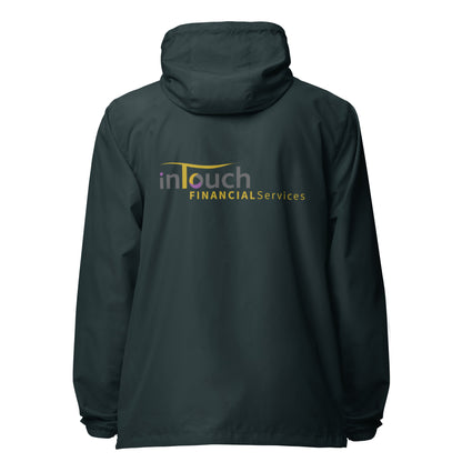 Intouch Services lightweight zip up windbreaker