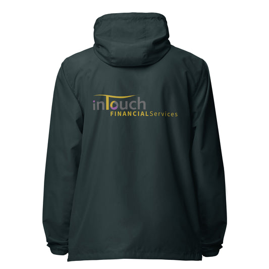 Intouch Services lightweight zip up windbreaker