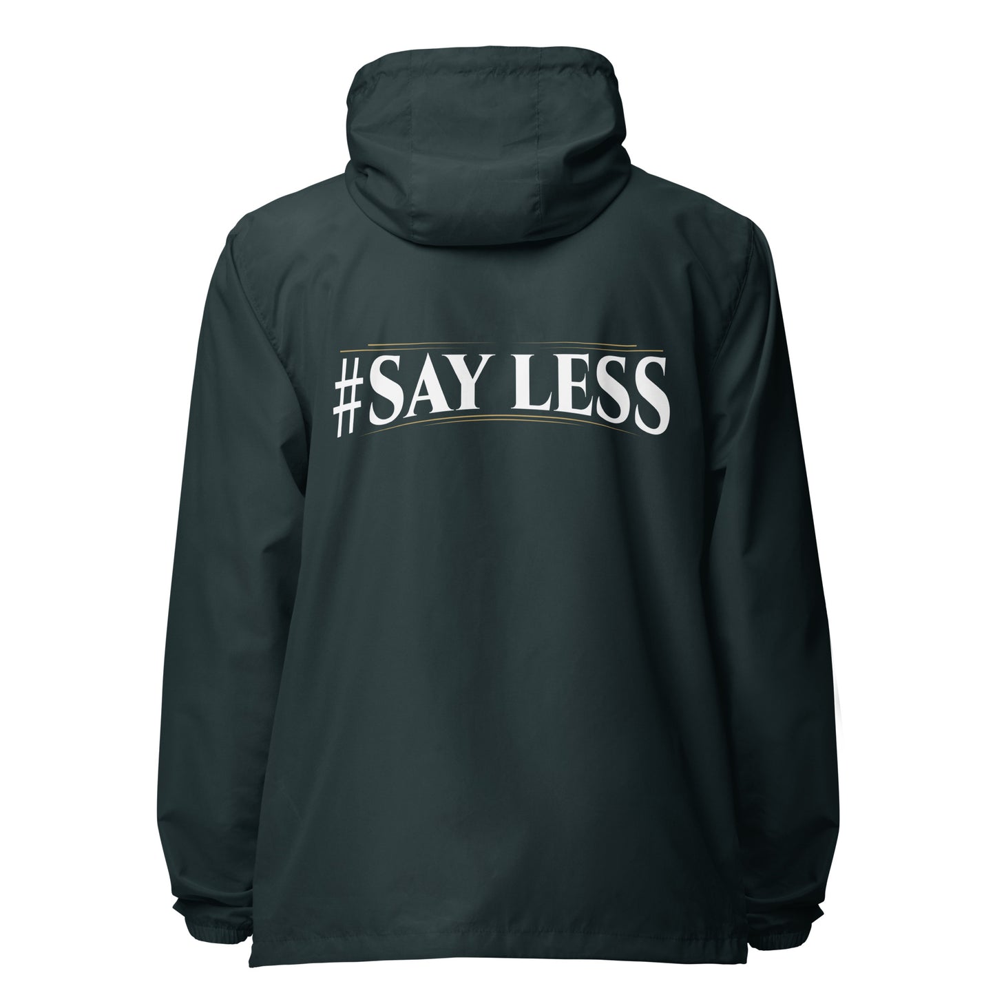 Sayless lightweight zip up windbreaker