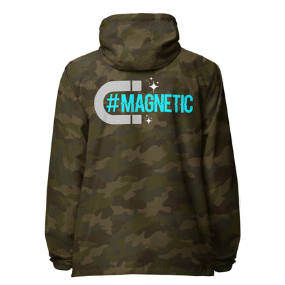 Magnetic lightweight zip up windbreaker
