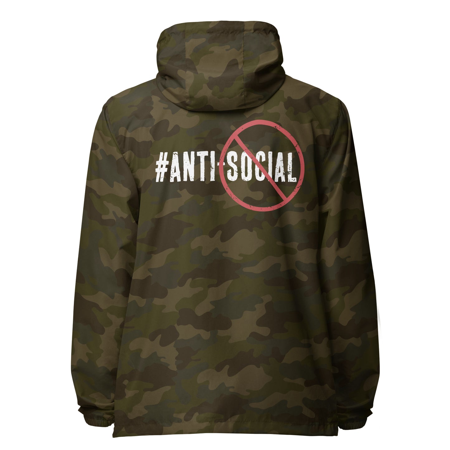 Anti Social lightweight zip up windbreaker