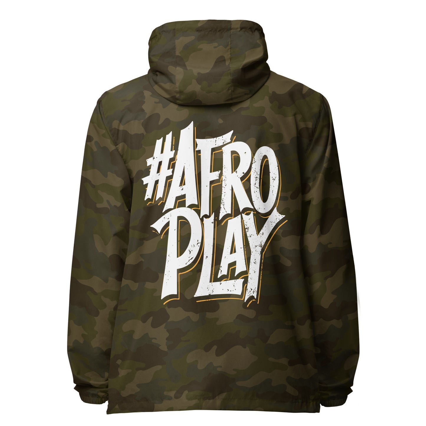 Afro Play Model lightweight zip up windbreaker