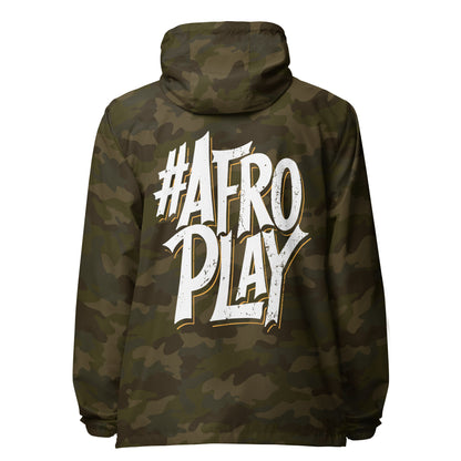 Afro Play Model lightweight zip up windbreaker