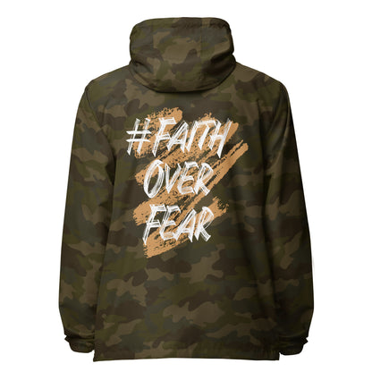 Faith Over Fear lightweight zip up windbreaker