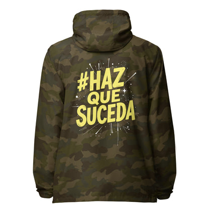 Haz Que Suceda lightweight zip up windbreaker