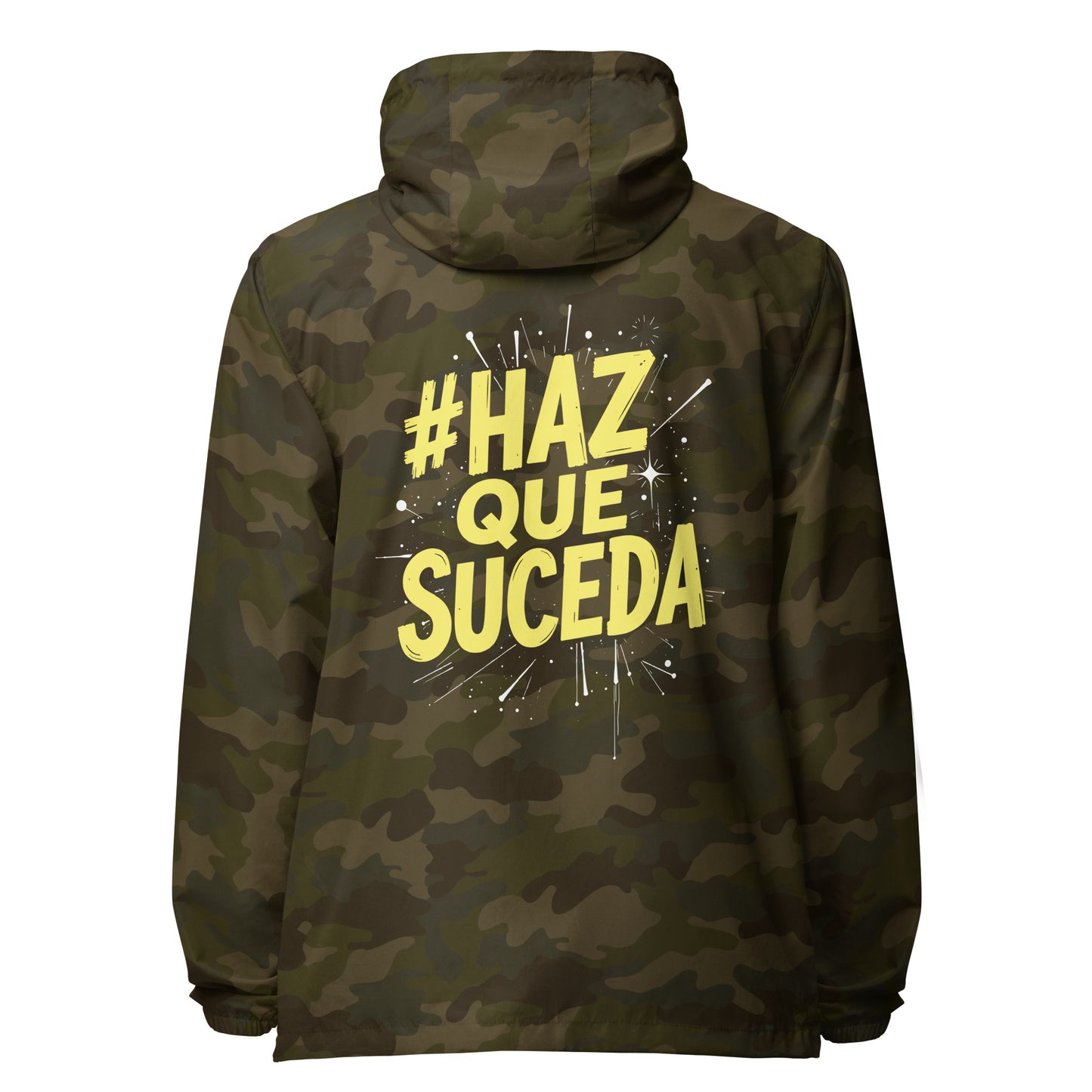 Haz Que Suceda lightweight zip up windbreaker