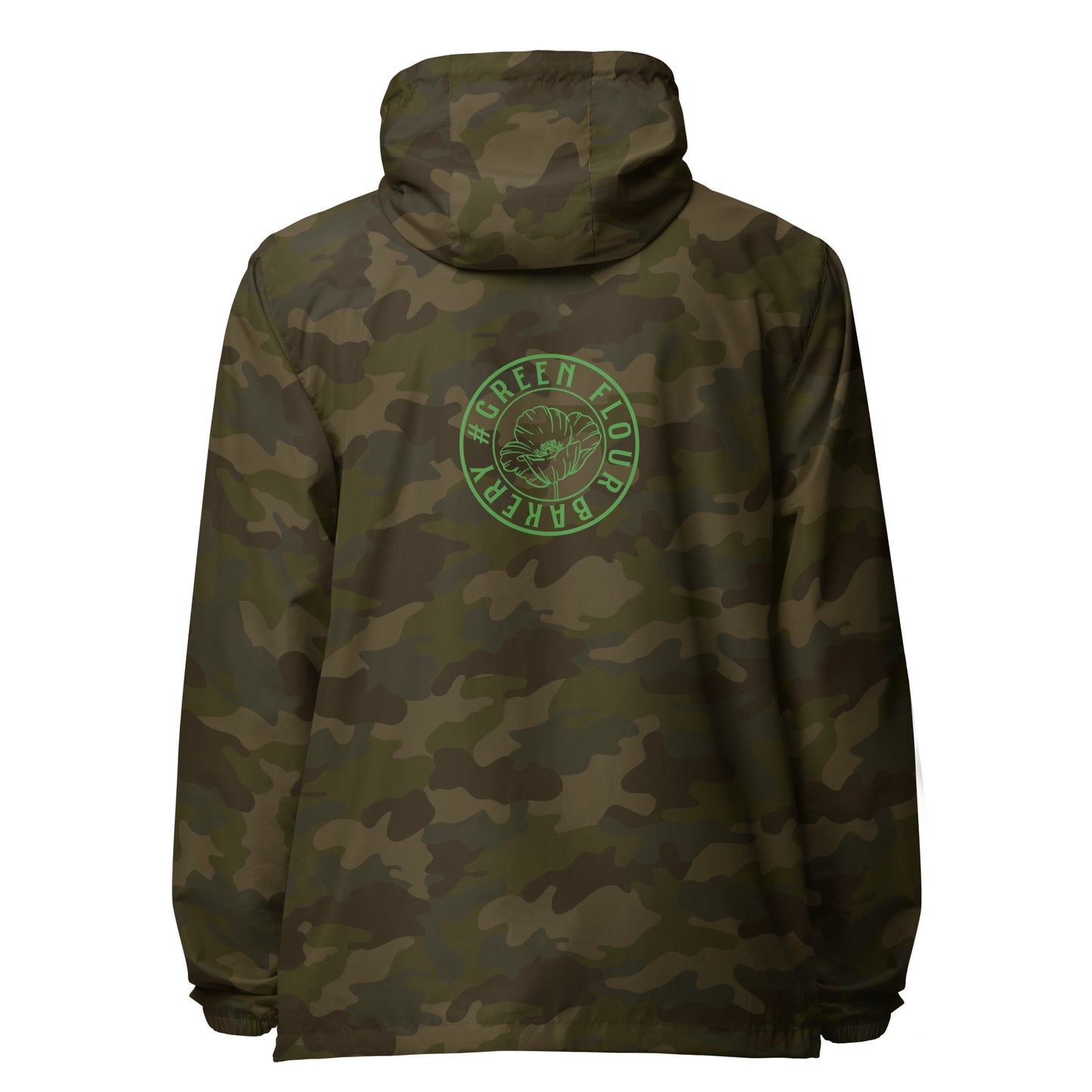 Green Flour lightweight zip up windbreaker