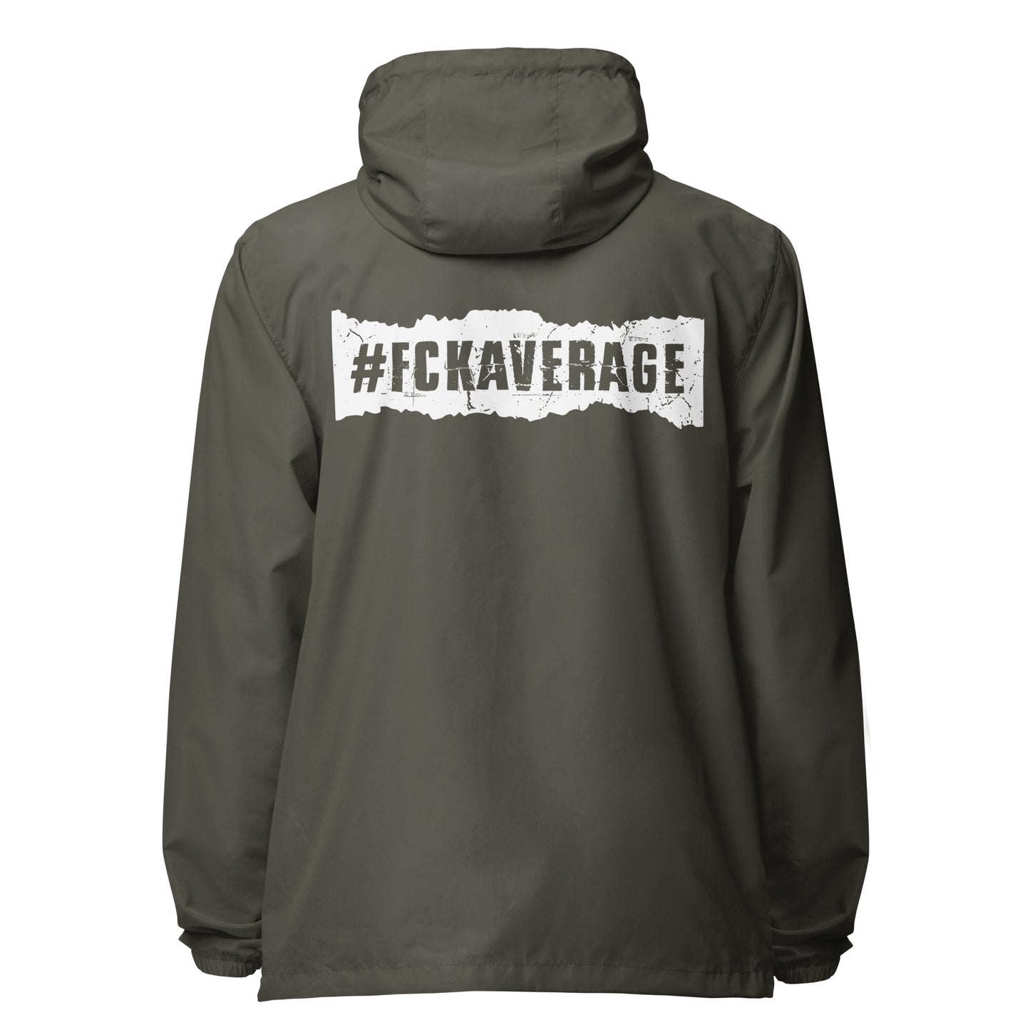 Fckaverage lightweight zip up windbreaker