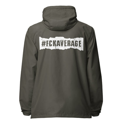 Fckaverage lightweight zip up windbreaker