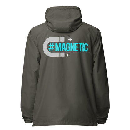 Magnetic lightweight zip up windbreaker