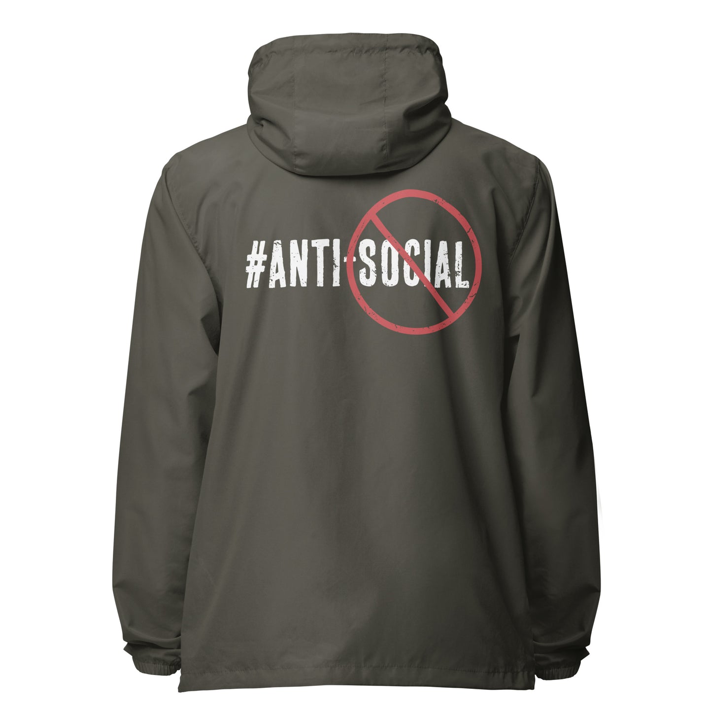 Anti Social lightweight zip up windbreaker