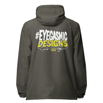 Eyegasmic Designs lightweight zip up windbreaker