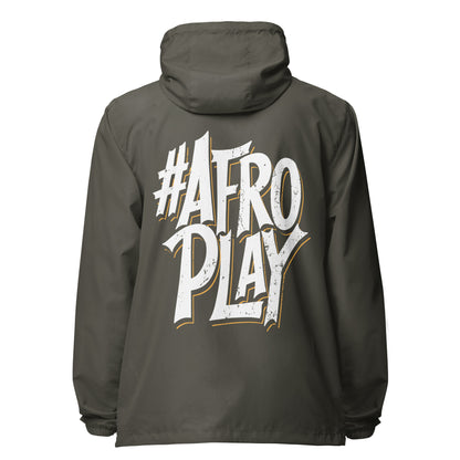 Afro Play Model lightweight zip up windbreaker