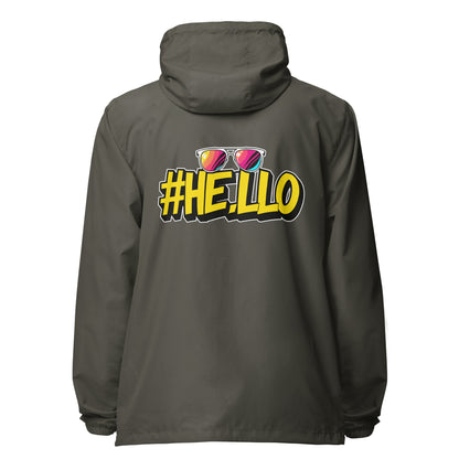 Hello lightweight zip up windbreaker