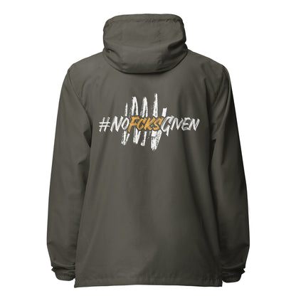 Nofcksgiven lightweight zip up windbreaker