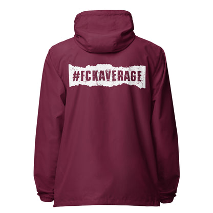 Fckaverage lightweight zip up windbreaker