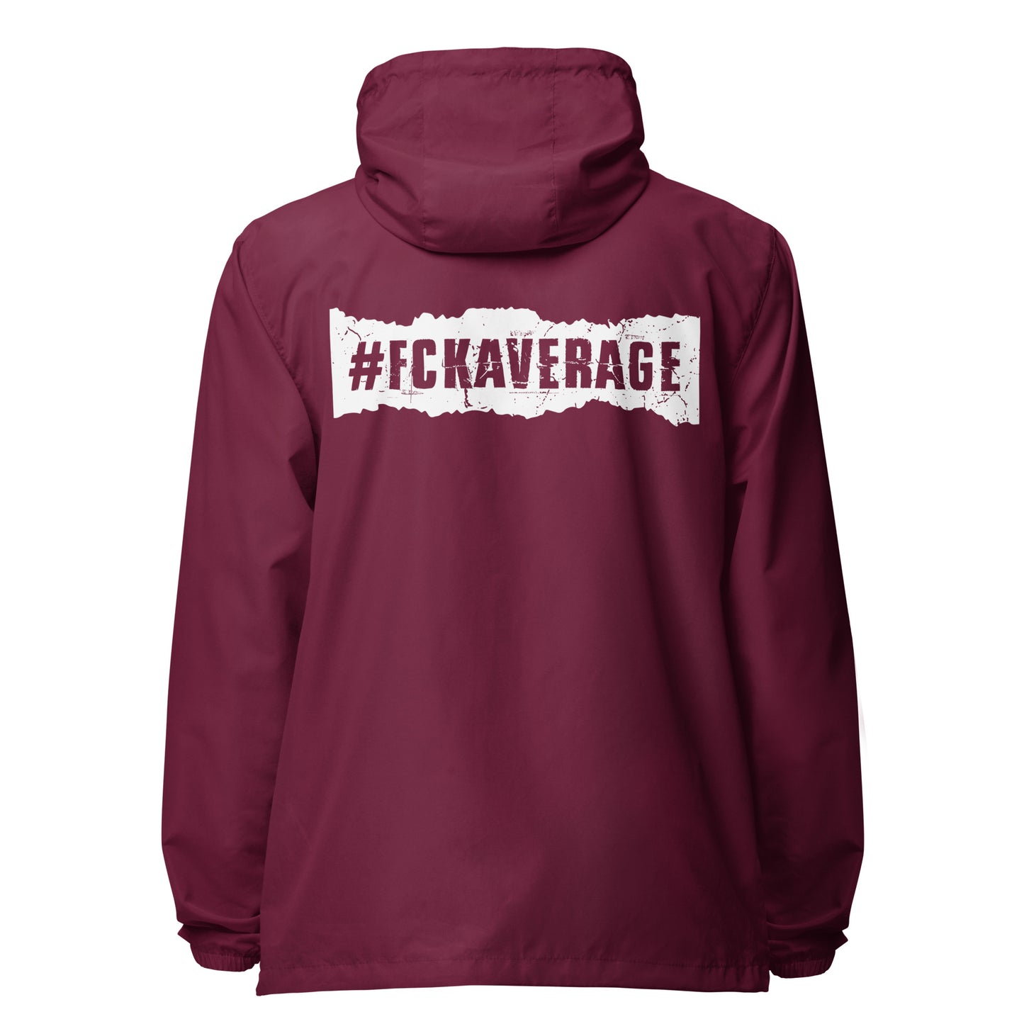 Fckaverage lightweight zip up windbreaker