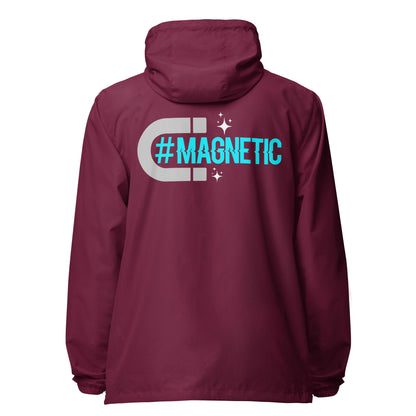 Magnetic lightweight zip up windbreaker