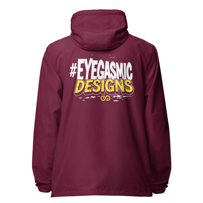 Eyegasmic Designs lightweight zip up windbreaker