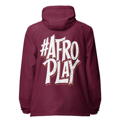 Afro Play Model lightweight zip up windbreaker