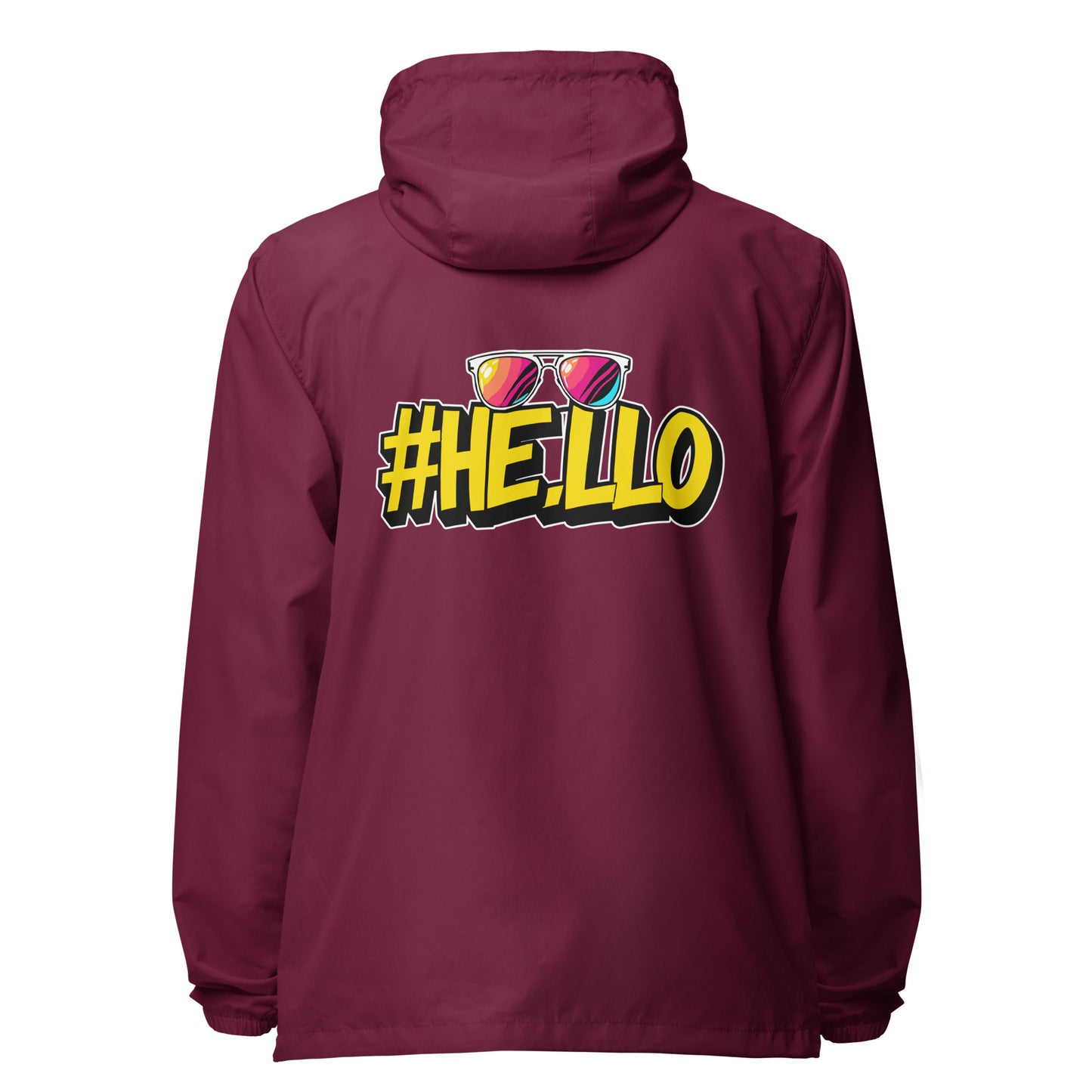 Hello lightweight zip up windbreaker