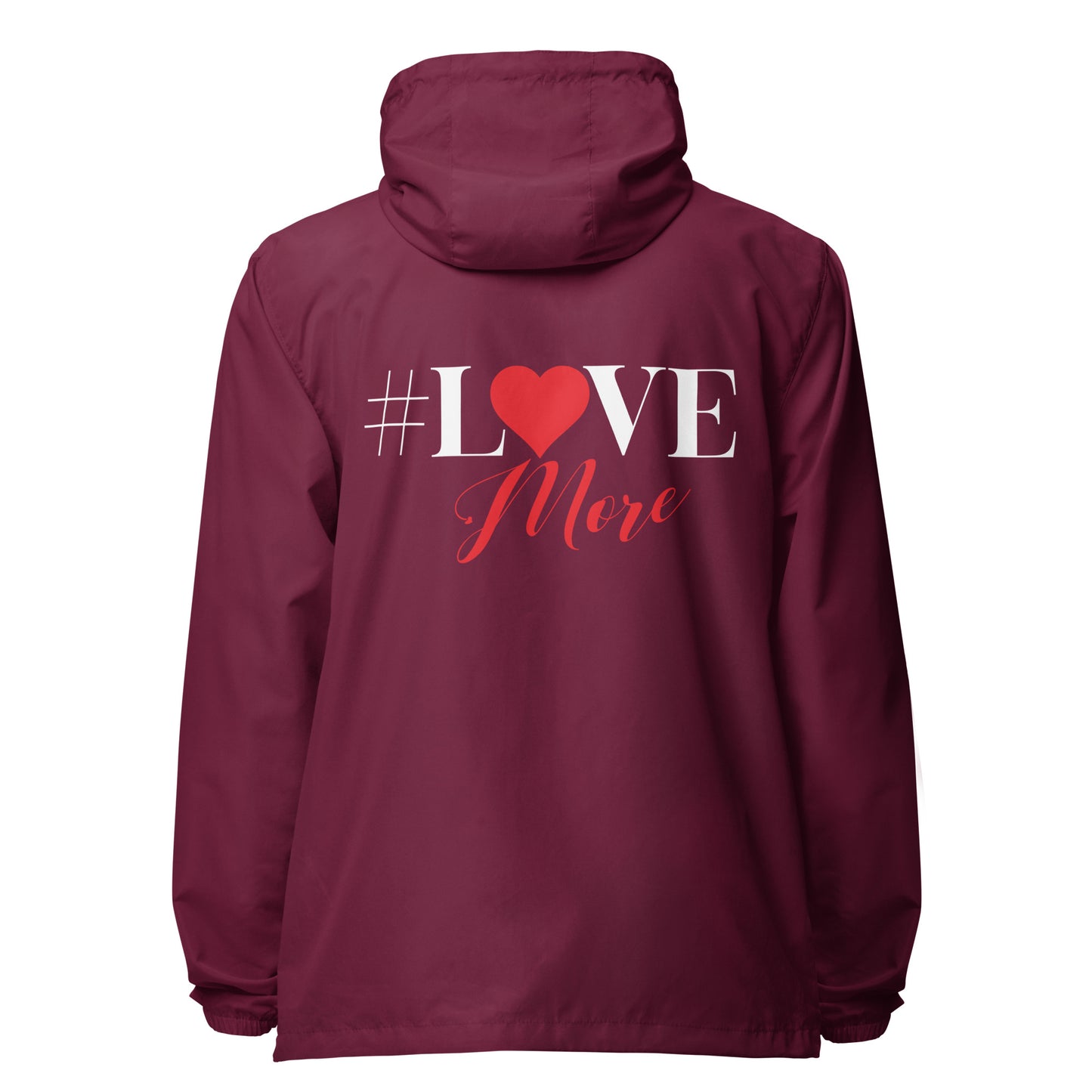 Love More lightweight zip up windbreaker