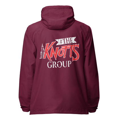 The Knotts Group lightweight zip up windbreaker