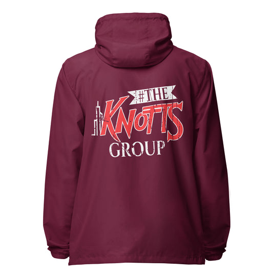 The Knotts Group lightweight zip up windbreaker